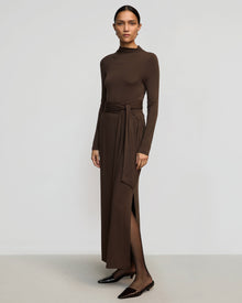 Charlotte | Vero Tie-Front Long-Sleeve Dress in Size Small