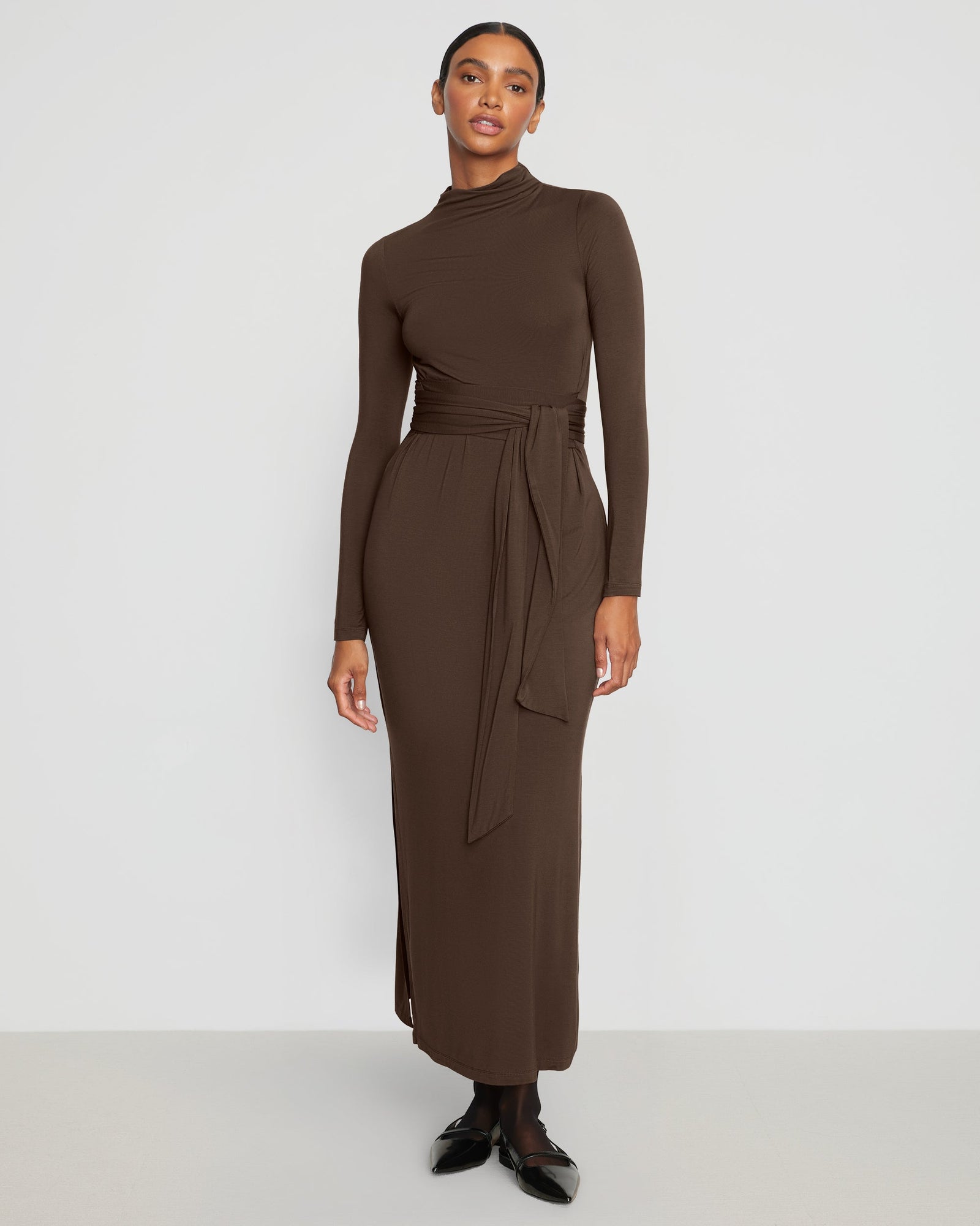 Luisa | Vero Tie-Front Long-Sleeve Dress in Size Medium