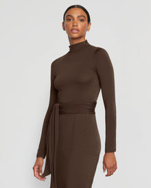 Luisa | Vero Tie-Front Long-Sleeve Dress in Size Medium