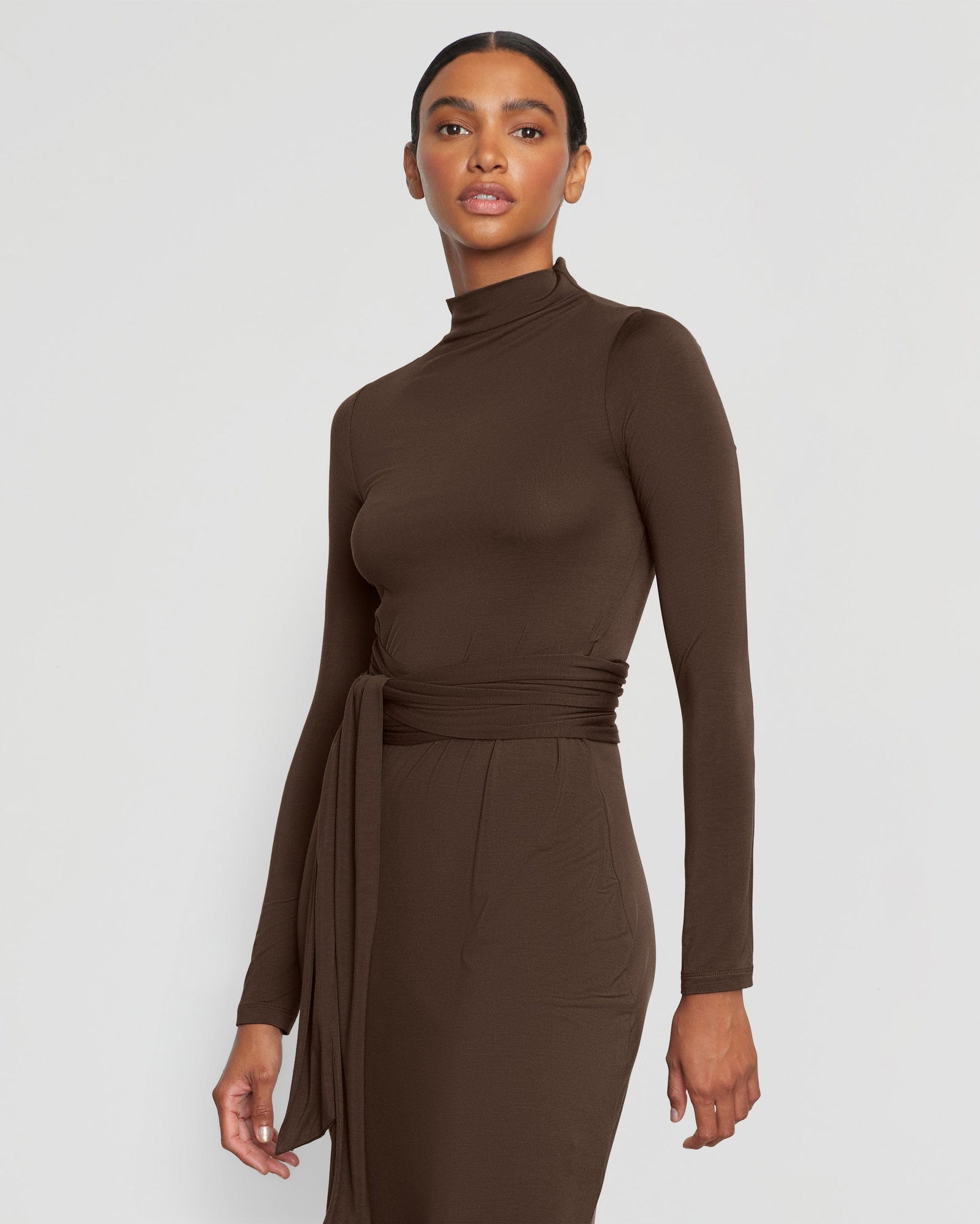 Luisa | Vero Tie-Front Long-Sleeve Dress in Size Medium