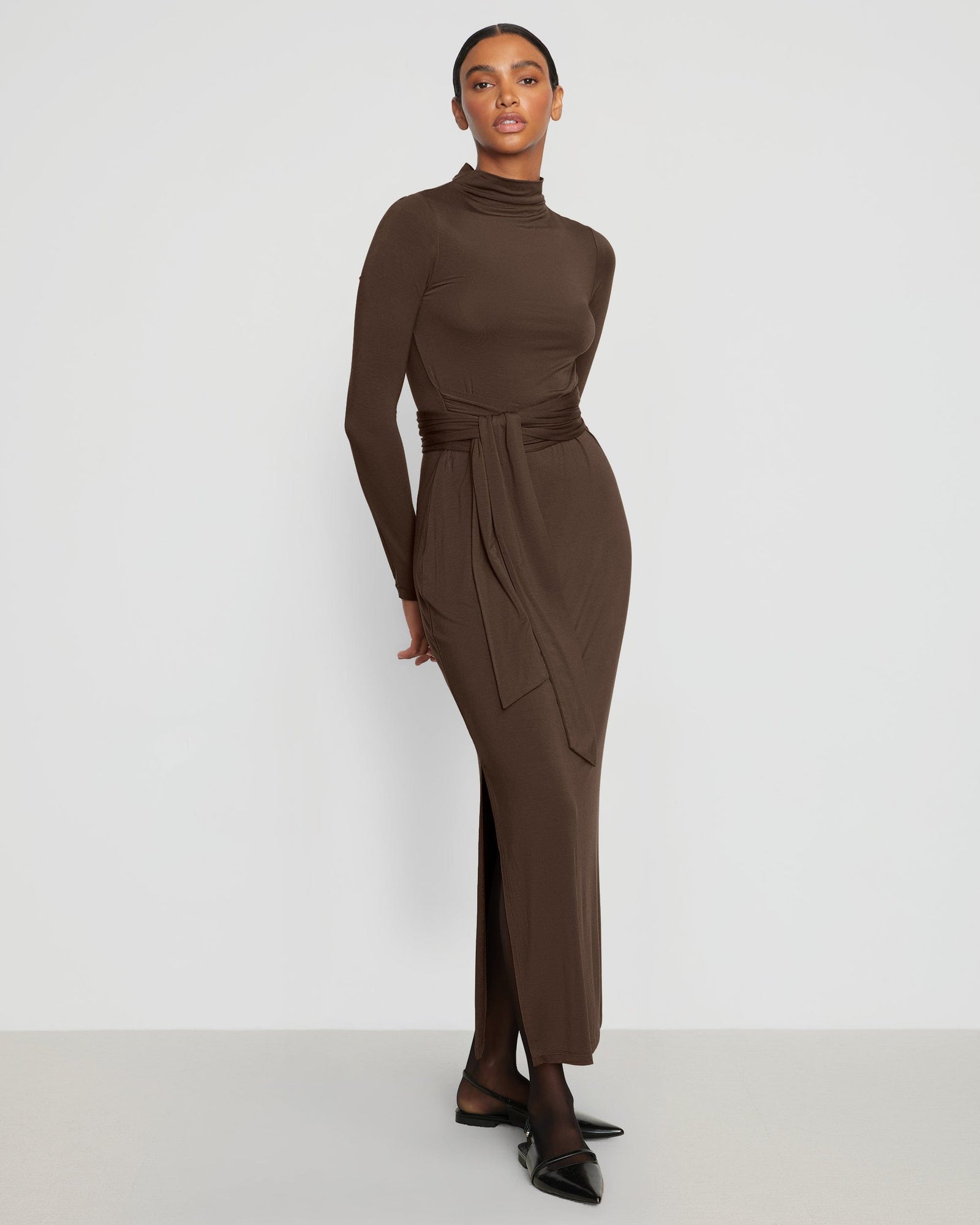 Luisa | Vero Tie-Front Long-Sleeve Dress in Size Medium