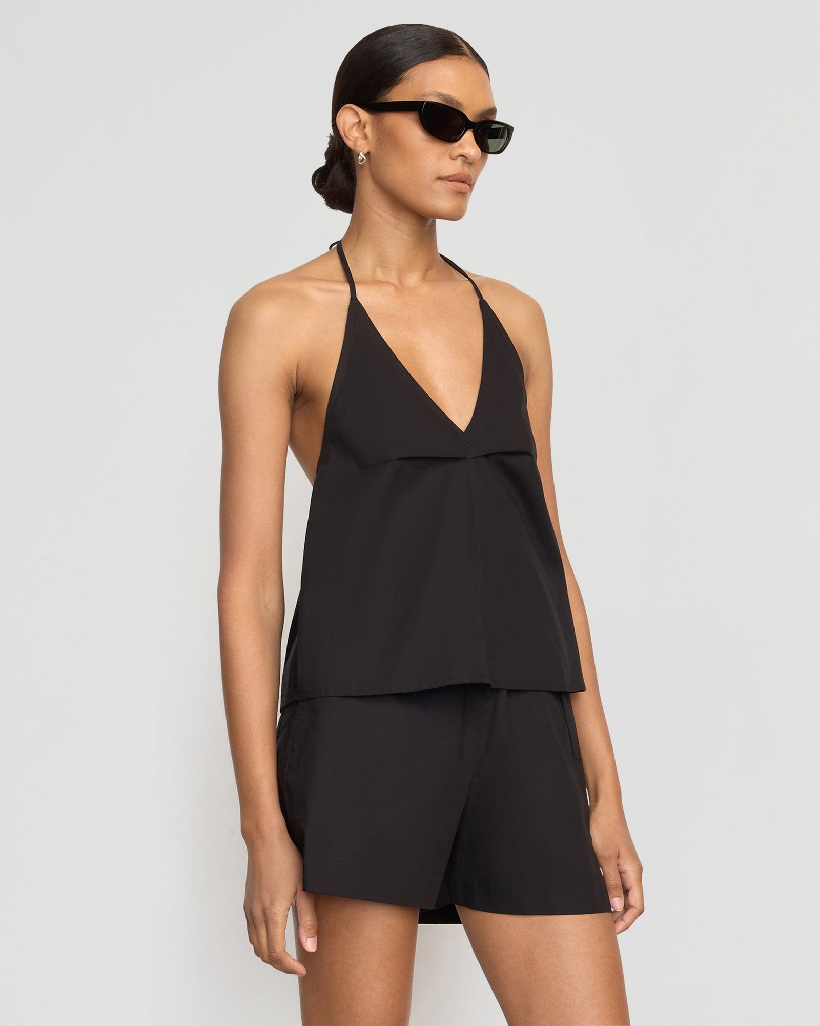 Vanessa | Vesna Organic Cotton V-Neck Halter Top in Size Small