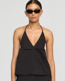 Vanessa | Vesna Organic Cotton V-Neck Halter Top in Size Small