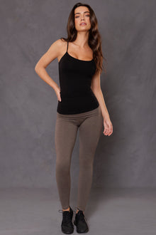 Women | Contour Rolldown Ankle Legging | Charcoal/Woodsmoke