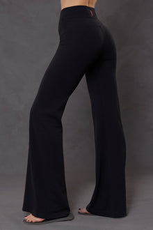Women | High Rise Wide Flare Pant | Charcoal/Jet