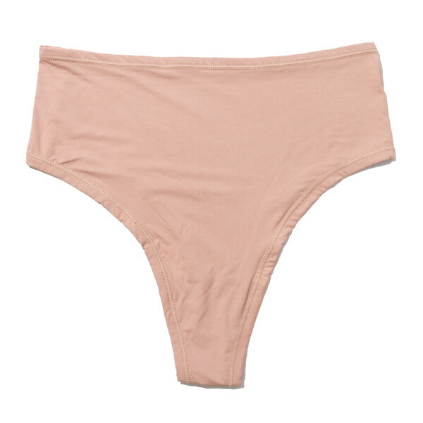 Your Fit High Cut Thong | Almond Milk (Brown)