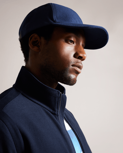 Men | Contrast Stitch Cap | Navy