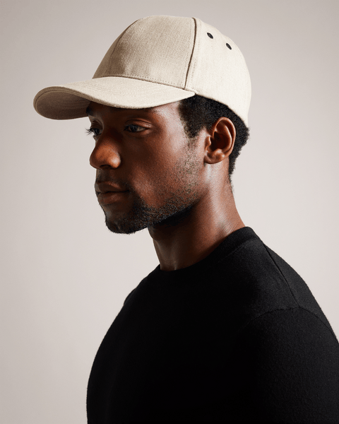 Men | Contrast Stitch Cap | White Gold