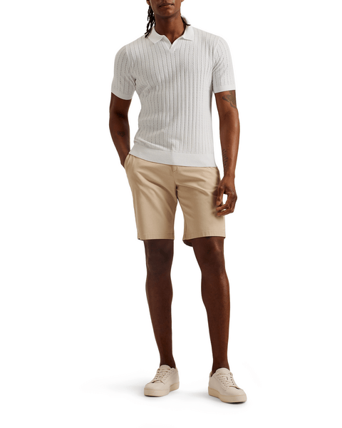 Men | Short Sleeve Regular Open Collar Po | White Multi (V2)