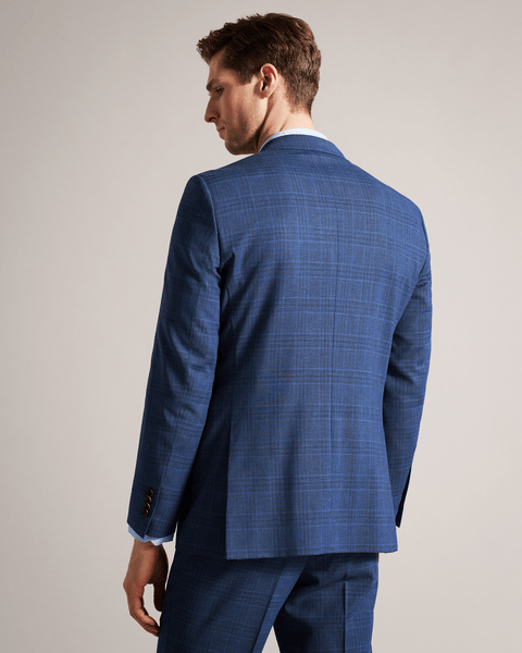 Men | Check Suit Jacket | Navy