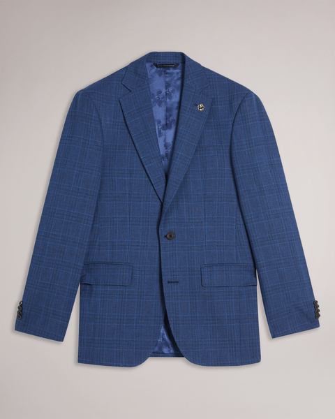 Men | Check Suit Jacket | Navy