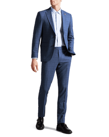 Men | Check Suit Jacket | Navy