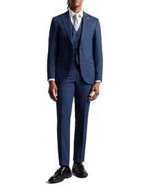 Men | Check Waistcoat | Navy