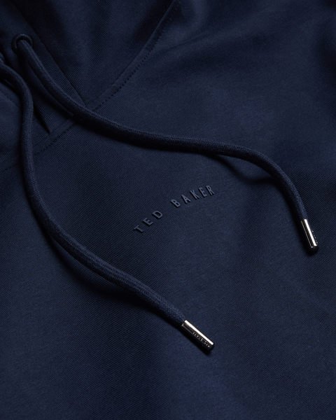 Men | Drotow Long Sleeve Regular Branded Hood | Navy