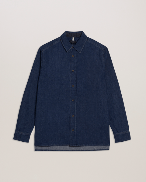 Men | Long Sleeve Denim Shirt | Blue (V2)