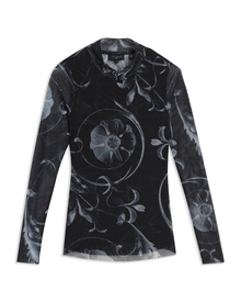 Women | High Neck Mesh Top | Black (V2)