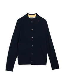 Men | Long Sleeve Regular Button Through | Navy