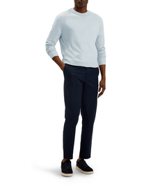 Men | Long Sleeve Regular Silk Blend Cre | Light Blue