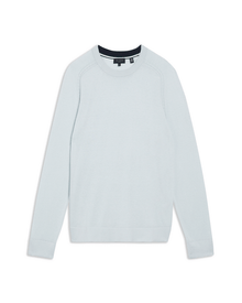 Men | Long Sleeve Regular Silk Blend Cre | Light Blue
