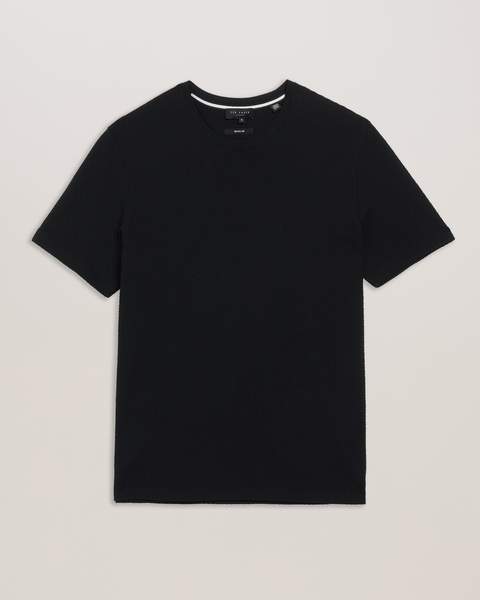 Men | Curlys Short Sleeve Reg Textured T Shirt | Black