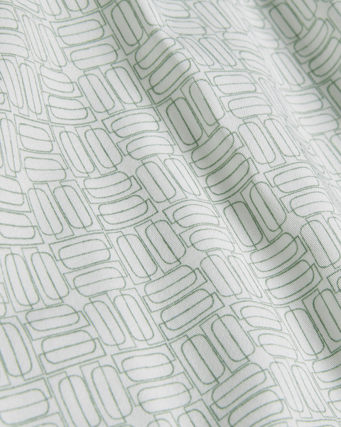 Men | Line Geo Print Shirt | Light Pastel Green