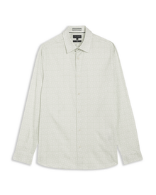 Men | Line Geo Print Shirt | Light Pastel Green