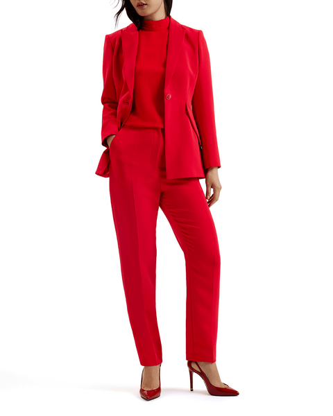 Women | Single Breasted Tailored | Burgundy