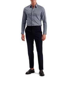 Men | Frestin Long Sleeve Retro Stripe Geo Sh | Navy