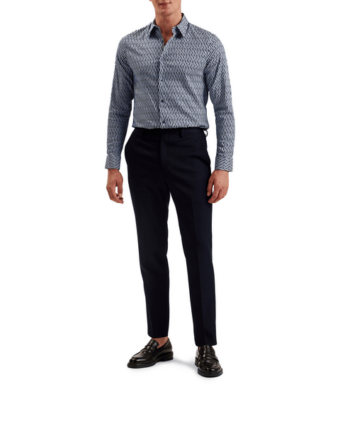 Men | Frestin Long Sleeve Retro Stripe Geo Sh | Navy