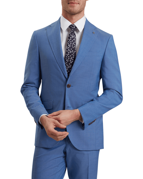 Men | Classic Wool Suit Jacket | Dark Blue (V1)