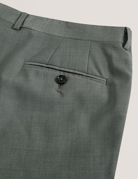 Men | Classic Wool Suit Trouser | Dark Green