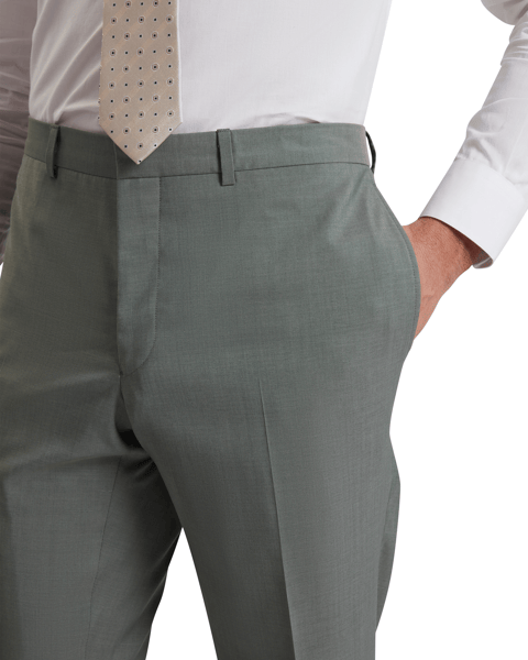 Men | Classic Wool Suit Trouser | Dark Green