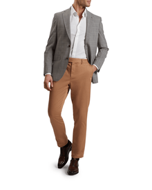 Men | Classic Wool Suit Jacket | Light Pastel Grey (V1)