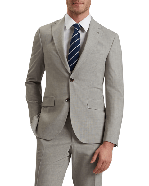 Men | Classic Wool Suit Jacket | Light Pastel Grey (V2)