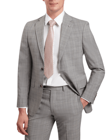 Men | Classic Wool Suit Jacket | Light Pastel Grey (V3)