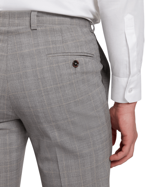 Men | Classic Wool Suit Trouser | Light Pastel Grey (V3)