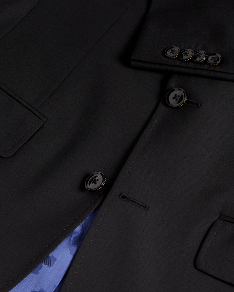 Men | Classic Wool Suit Jacket | Black