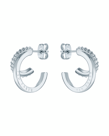 Women | Helias Crys Dbl Hoop Earrings | Olive Melange