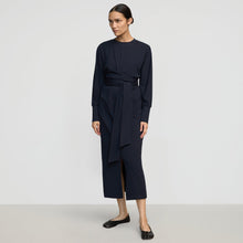 Wei Tie-Front Organic Cotton Dress | Navy