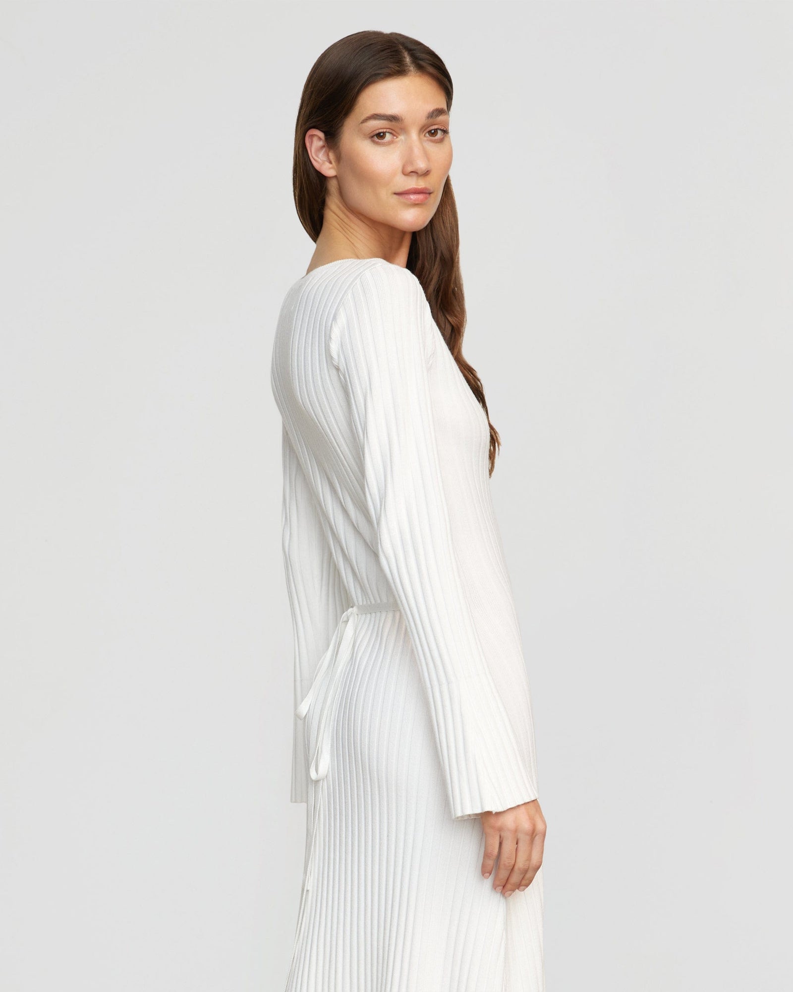 Renee | Wesley Ribbed V-Neck Sweater Dress in Size Small