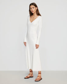 Renee | Wesley Ribbed V-Neck Sweater Dress in Size Small