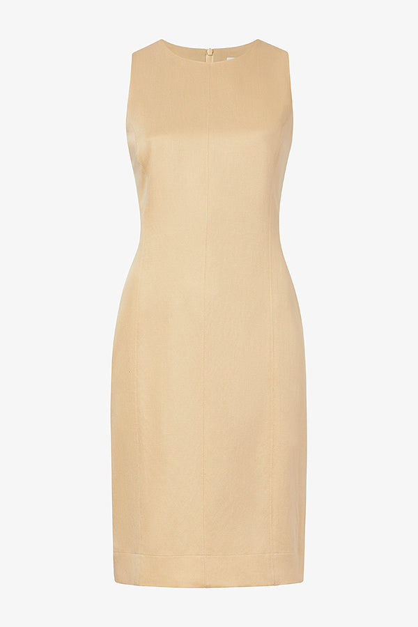 Packshot image of the Constance Dress - Everyday Twill in Butter | Still | Exclude